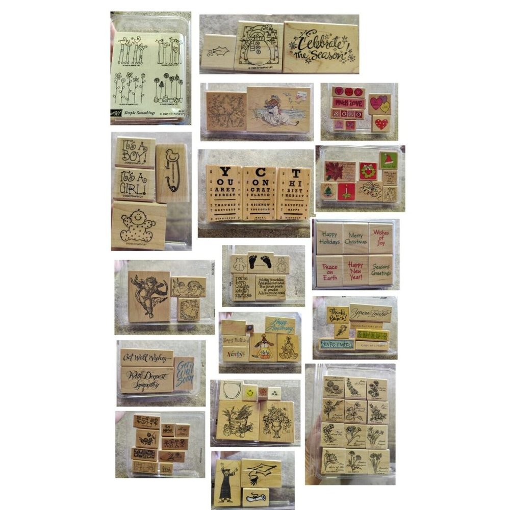 COPY - Lot Of Rubber Stamps 109 Pieces